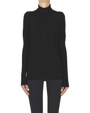 Twinset Stand-up Collar Pullover - Black