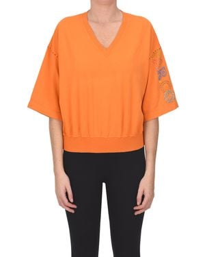 Parco Embroidered Designer Logo T-shirt - Orange