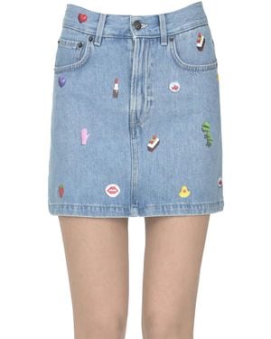 Fiorucci Denim Mini Skirt - Blue
