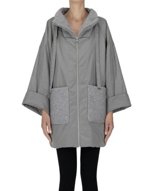 Gran Sasso Piumino eco-friendly con inserti in maglia - Grigio