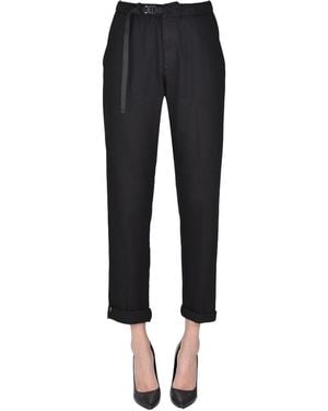 White Sand Marylin Cotton Pants - Black