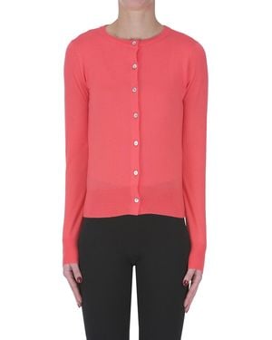 Aragona Extrafine Knit Cardigan - Red