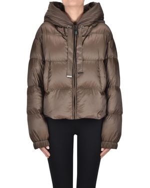 Max Mara Seie Cropped Down Jacket - Brown