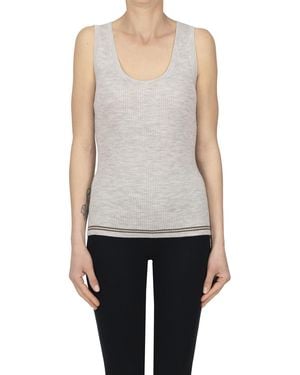 Theory Melange Knit Tank Top - Blue
