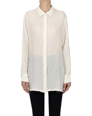 MASSCOB Camicia oversize gessata - Bianco