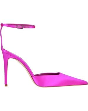 Lella Baldi Satin Pumps With Strap - Pink