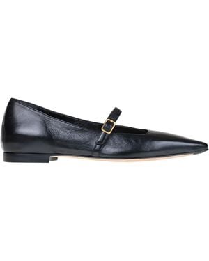 Mara Bini Nappa Ballerinas - Black
