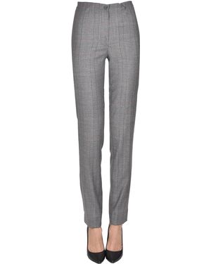 TAWATA Prince Of Wales Print Pants - Gray