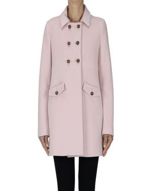Kiltie Nino Double-breasted Coat - Pink