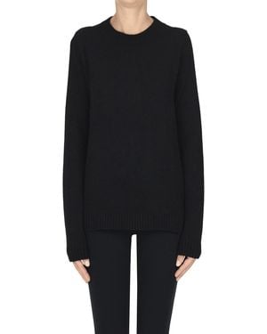 Anneclaire Cashmere Rounded Neckline Pullover - Black
