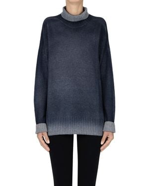 Aragona Cashmere Turtleneck Pullover - Blue