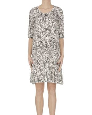 TAWATA Printed Tunic Dress - Gray