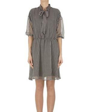 Compagnia Italiana Optical Print Dress - Black