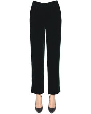Kiltie Velvet Pants - Black