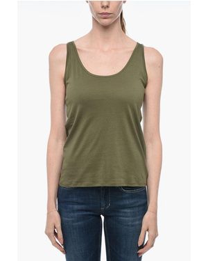 Woolrich Monochrome Cotton Tank Top - Green