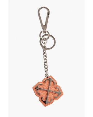 Off-White c/o Virgil Abloh Brass Jitney Keyring With Pendant - White