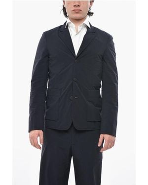 Givenchy Unlined Stretch Nylon Blazer With Patch Pockets - Blue
