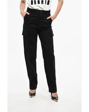 Daily Paper Stretch Cotton Cargo Trousers Ezea - Black