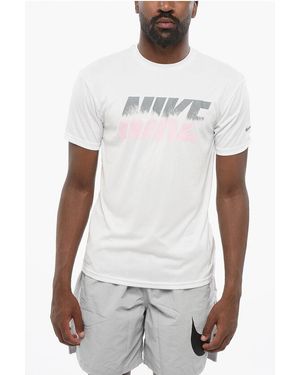 Nike Swim Gradient Logo Hydrogu Crew-Neck T-Shirt - White