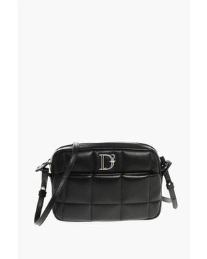 DSquared² Quilted Leather Crossbody Bag With Zipped Closure - Black