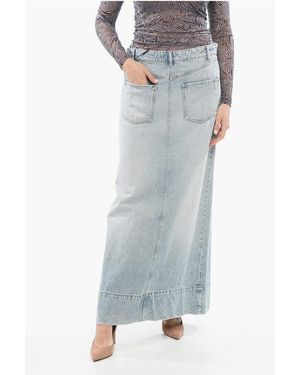 Sportmax Light-Washed Denim Piavade Skirt - Blue