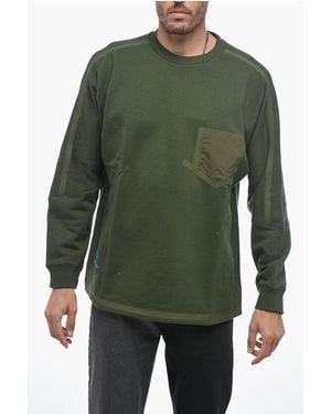 Paul & Shark Mountaineering Brushed Cotton Crew-Neck Sweatshirt Wit - Green