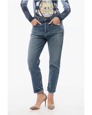 Agolde High-Rise Straight Fit Riley Cropped Jeans 17Cm - Blue