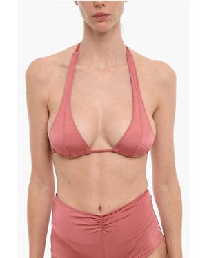 Forte Forte Solid Colour Triangle Bikini Top - Pink