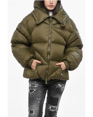 Bacon Solid Colour Quilted Double B Down Jacket - Green