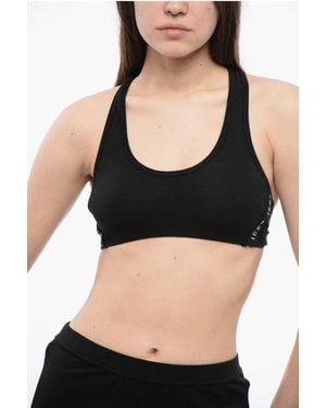 DSquared² Icon Wired Sporty Bra With Logoed Details - Black
