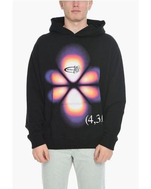Msftsrep Gradient Effect Printed Hoodie - Black
