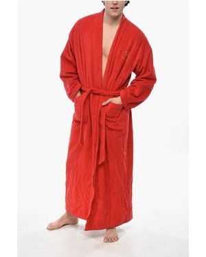 Balenciaga Embroidered Hotels Terry Bath Robe