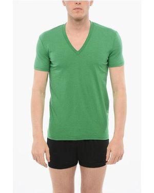 DSquared² V-Neck Cotton Pyjama T-Shirt - Green