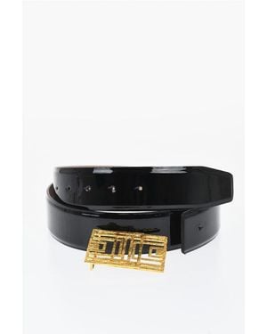 Elhanati Khaite Patent Leather Belt With-Coated Bronze Buckle 40 - Black