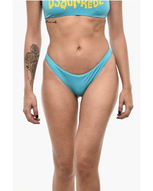 DSquared² Nylon Stretch Bikini Bottom With Logo - Blue