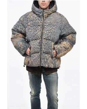 DIESEL Tag Padded Step Out Oversized Jacket - Grey