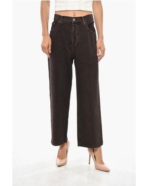 RE/DONE Loose Fit Cropepd 5 Pockets Trousers - Black