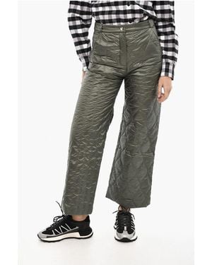 Woolrich Quilted And Padded Trousers - Grey