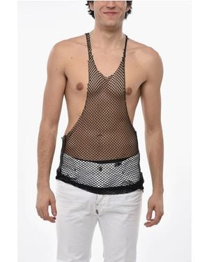 DSquared² Mesh Net Tank Top - Blue