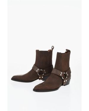 Paris Texas Leather Helena Western Booties 4Cm - White