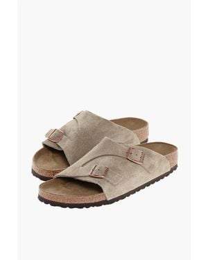 Birkenstock Suede Zurich Sandals With Double Buckle - Multicolour