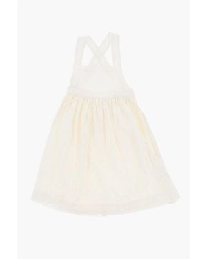 Bonpoint Solid Colour Flared Dress - White
