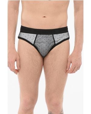 DSquared² Rhinestoned Mesh Slip - Grey