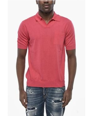 Altea Lightweight Cotton Polo With Pocket - Red