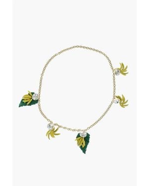 DSquared² Tone Metal Necklace Embellished With Crystals And Banan Size One - Multicolour