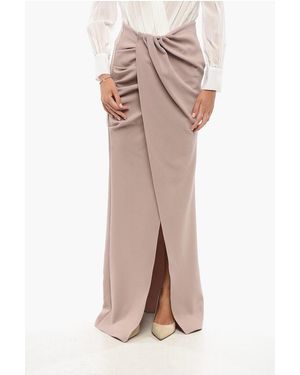Elisabetta Franchi Back Zipped Mermaid Skirt - Pink