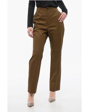 Saint Laurent Straight Trousers With Pleats - Multicolour