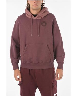 Converse All Star Chuck Taylor Solid Hooded Sweatshirt With Large Pat - Red