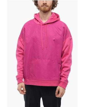 Valentino Pp Nylon Insert Iconic Stud Hoodie - Pink