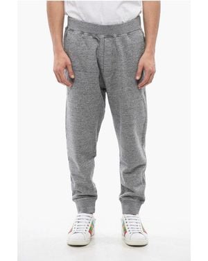 DSquared² Brushed Cotton Melange Joggers - Grey